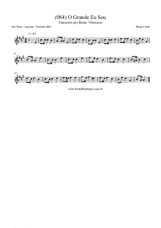 Harpa Cristã (084) O Grande Eu Sou score for Clarinet (Bb)