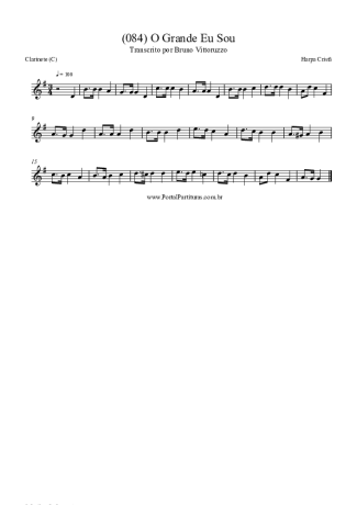 Harpa Cristã (084) O Grande Eu Sou score for Clarinet (C)