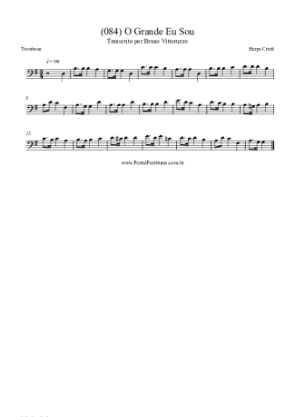Harpa Cristã (084) O Grande Eu Sou score for Trombone