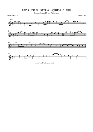 Harpa Cristã (085) Deixai Entrar O Espírito De Deus score for Alto Saxophone