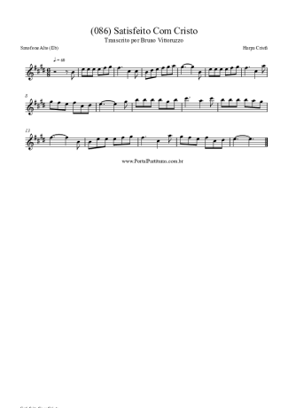 Harpa Cristã (086) Satisfeito Com Cristo score for Alto Saxophone