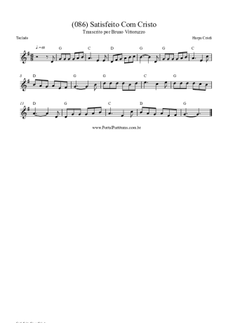 Harpa Cristã (086) Satisfeito Com Cristo score for Keyboard