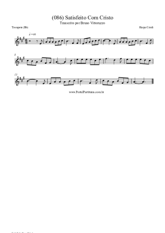 Harpa Cristã (086) Satisfeito Com Cristo score for Trumpet