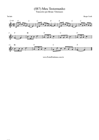 Harpa Cristã (087) Meu Testemunho score for Keyboard