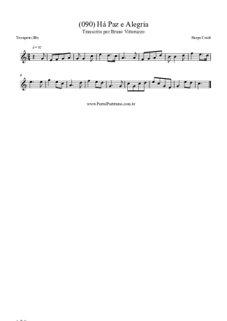 Harpa Cristã (090) Há Paz E Alegria score for Trumpet