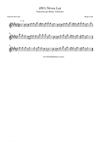 Harpa Cristã (091) Nívea Luz score for Alto Saxophone