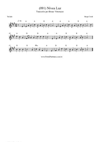 Harpa Cristã (091) Nívea Luz score for Keyboard