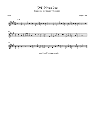 Harpa Cristã (091) Nívea Luz score for Violin