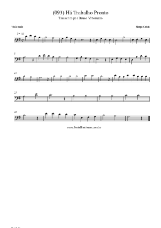 Harpa Cristã (093) Há Trabalho Pronto score for Cello