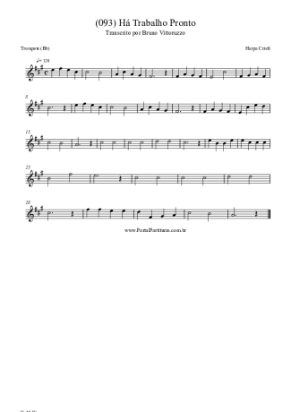 Harpa Cristã (093) Há Trabalho Pronto score for Trumpet