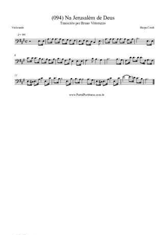 Harpa Cristã (094) Na Jerusalém De Deus score for Cello