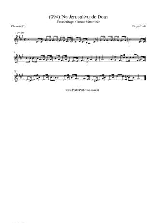 Harpa Cristã (094) Na Jerusalém De Deus score for Clarinet (C)