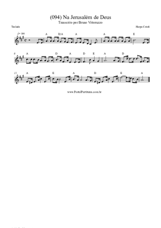 Harpa Cristã (094) Na Jerusalém De Deus score for Keyboard