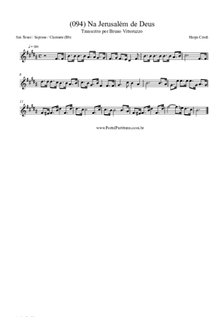 Harpa Cristã (094) Na Jerusalém De Deus score for Tenor Saxophone Soprano (Bb)