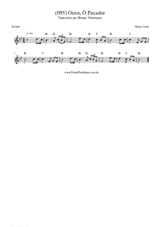 Harpa Cristã (095) Ouve Ó Pecador score for Keyboard