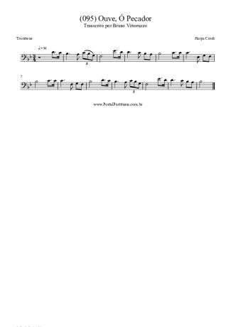 Harpa Cristã (095) Ouve Ó Pecador score for Trombone