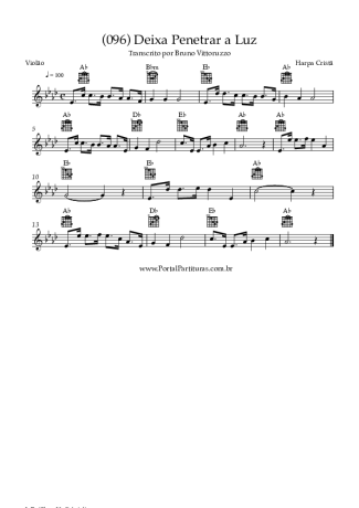 Harpa Cristã (096) Deixa Penetrar A Luz score for Acoustic Guitar