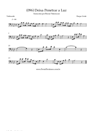 Harpa Cristã (096) Deixa Penetrar A Luz score for Cello
