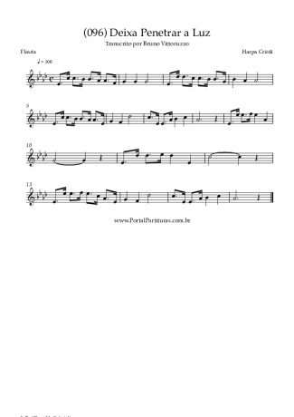 Harpa Cristã (096) Deixa Penetrar A Luz score for Flute