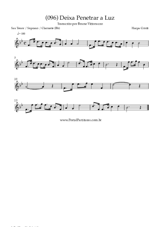 Harpa Cristã  score for Tenor Saxophone Soprano (Bb)