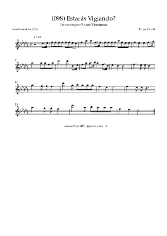 Harpa Cristã (098) Estarás Vigiando score for Alto Saxophone