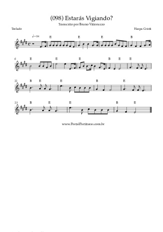 Harpa Cristã (098) Estarás Vigiando score for Keyboard