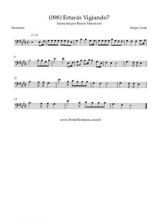 Harpa Cristã (098) Estarás Vigiando score for Trombone