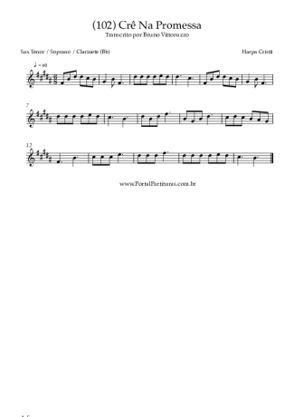 Harpa Cristã  score for Clarinet (Bb)