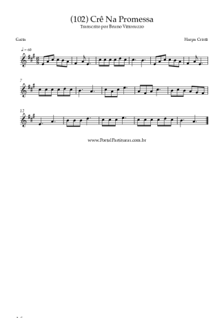 Harpa Cristã (102) Crê Na Promessa score for Harmonica