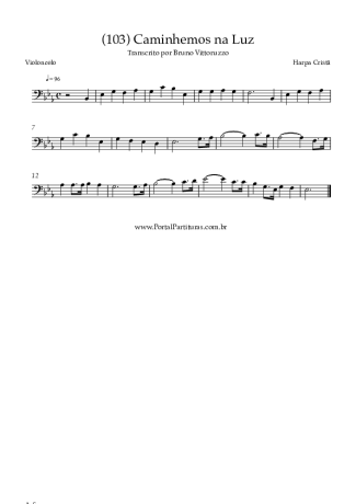 Harpa Cristã (103) Caminhemos Na Luz score for Cello