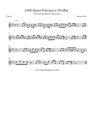 Harpa Cristã (104) Jesus Procura A Ovelha score for Flute