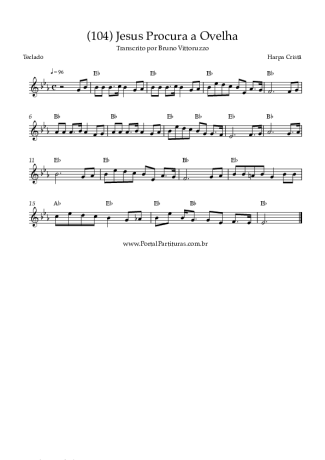 Harpa Cristã (104) Jesus Procura A Ovelha score for Keyboard
