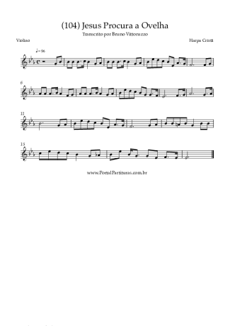 Harpa Cristã (104) Jesus Procura A Ovelha score for Violin