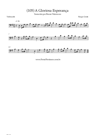 Harpa Cristã (105) A Gloriosa Esperança score for Cello