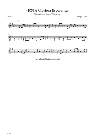 Harpa Cristã (105) A Gloriosa Esperança score for Flute