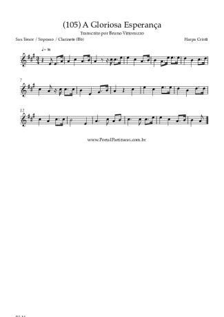 Harpa Cristã  score for Tenor Saxophone Soprano (Bb)