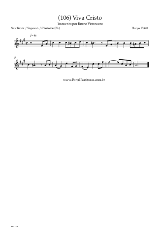 Harpa Cristã  score for Clarinet (Bb)