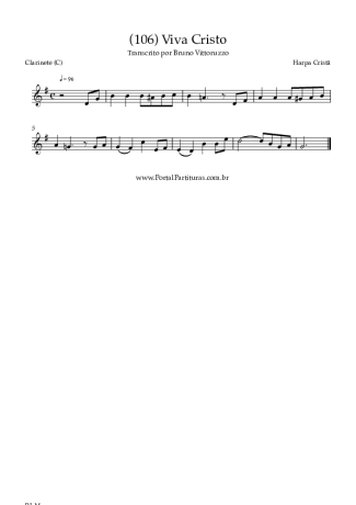 Harpa Cristã  score for Clarinet (C)