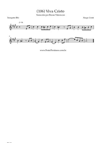 Harpa Cristã (106) Viva Cristo score for Trumpet
