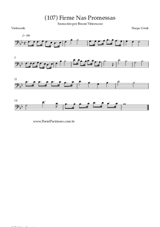 Harpa Cristã (107) Firme Nas Promessas score for Cello