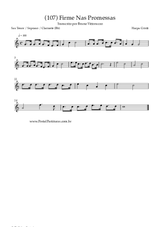 Harpa Cristã  score for Tenor Saxophone Soprano (Bb)