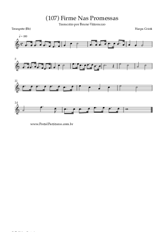 Harpa Cristã (107) Firme Nas Promessas score for Trumpet