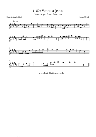 Harpa Cristã  score for Alto Saxophone