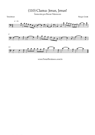 Harpa Cristã (110) Clama Jesus Jesus! score for Trombone