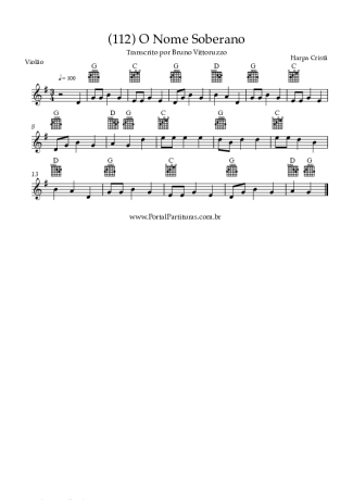 Harpa Cristã (112) O Nome Soberano score for Acoustic Guitar