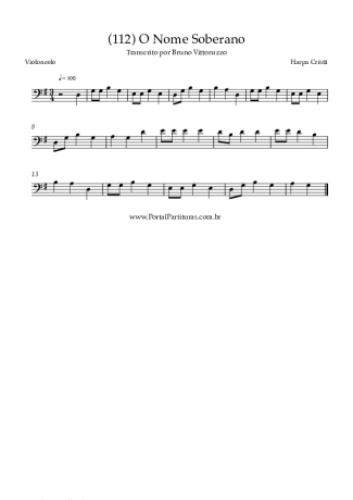 Harpa Cristã (112) O Nome Soberano score for Cello