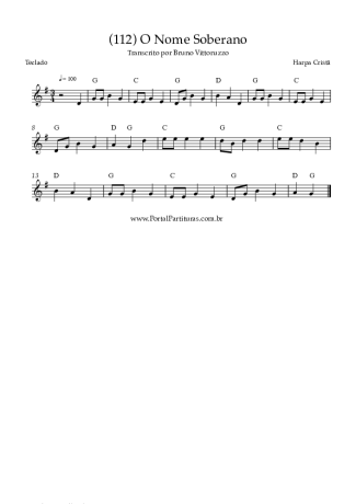 Harpa Cristã (112) O Nome Soberano score for Keyboard