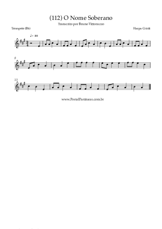 Harpa Cristã (112) O Nome Soberano score for Trumpet
