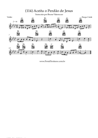 Harpa Cristã (114) Aceita O Perdão De Jesus score for Acoustic Guitar