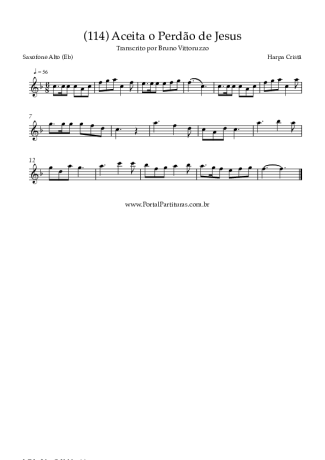 Harpa Cristã (114) Aceita O Perdão De Jesus score for Alto Saxophone